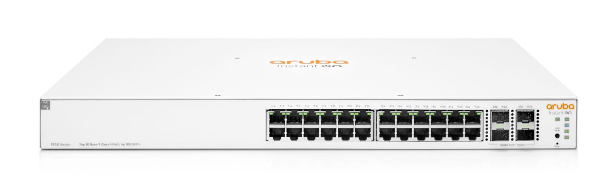 Aruba Instant On 1930 24G Class4 PoE 4SFPSFP 195W Switch scaled