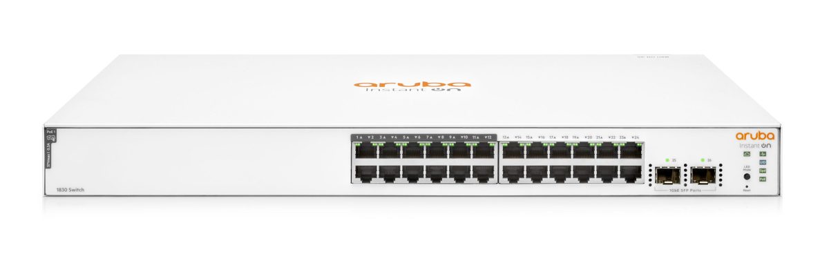 Aruba IO 1830 24G 12pClass4 PoE 2SFP 195Wsw FT scaled