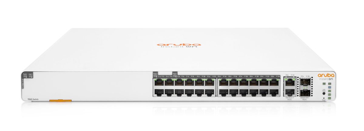 Aruba IO 1960 24G 20p Class4 4p Class6 PoE 2XGT 2SFP 370Wsw LO FT scaled