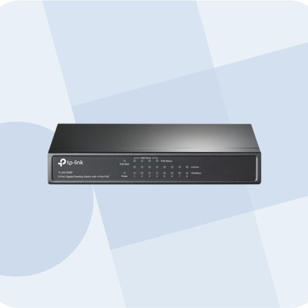 TP-LINK 8-Port Gigabit Desktop Switch with 4-Port PoE+ - TL-SG1008P