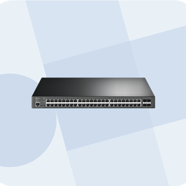 TP-LINK JetStream 48-Port Gigabit and 4-Port 10GE SFP+ L2+ Managed Switch with 48-Port PoE+ - TL-SG3452XP