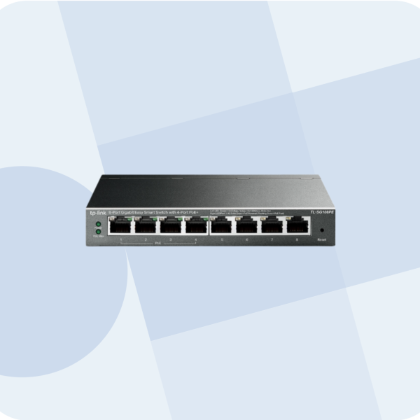 TP-LINK 8-Port Gigabit Easy Smart Switch with 4-Port PoE+ - TL-SG108PE