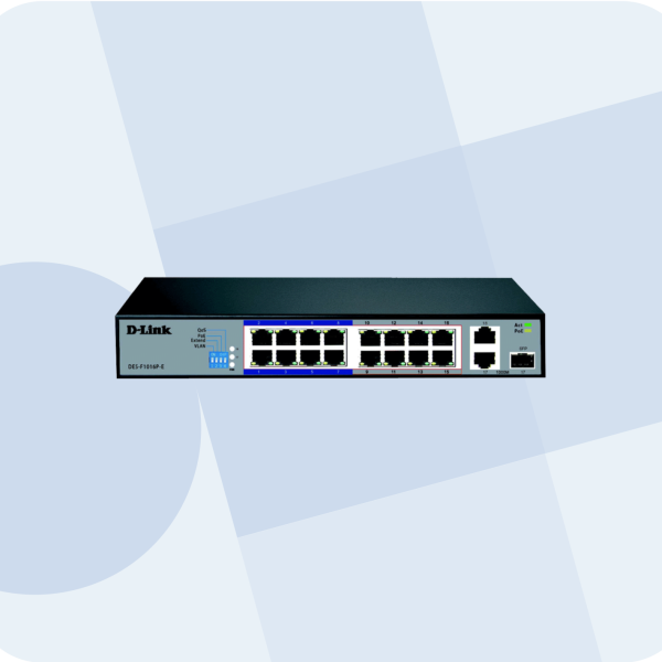 D-Link 16-Port Surveillance Switch DES-F1016P-E